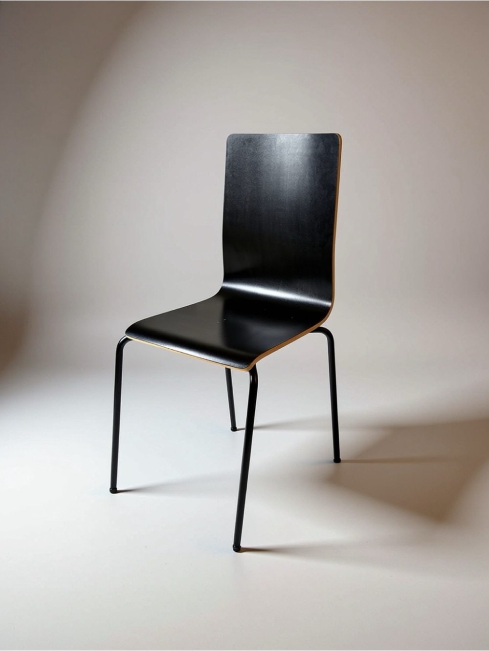 Black IKEA MARTIN Dining Chair - Minimalist / Stackable